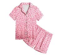 Pyjama Enfant Garcon Ensemble De Pyjamas Manches Courte Tops et Short Courtes Imprimé Ensembles imprimés Mignons 2 Pièces Pyjashort té Set pour Enfants Bambin 1-5 Ans
