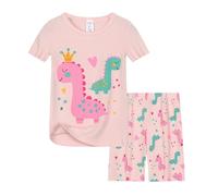 Pyjama Enfant Garcon Ensemble Deux pièces Manches Courtes avec Haut et Short Vêtement Fille Taille 7-14 Ans Unisexe Confortable Doux 2 pour Enfants de 7 12