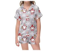 Pyjama Enfant Garcon Ensemble T-Shirt et Short Manches Courte Tops vêtements d'été Courtes Ensembles de Pyjamas imprimés Mignons Coton Mignonne Dinosaure Bébé pour Enfants 2-10 Ans