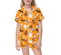 Pyjama Enfant Garcon Fille 2 Pièces Deguisement Halloween Ensembles de Pyjamas imprimés Filles Enfants VêTements Maison Costume Vêtement Nuit pour et Adultes