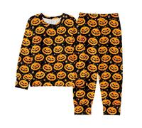 Pyjama Enfant Garcon Fille De Halloween Ensemble Vêtements Nuit Assortis Simple Doux Surpyjama Tenue 2 Pieces pour ou Ado