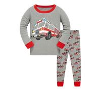 Pyjama Enfant Garcon Fille Ensemble Deux pièces Doux Confortable Vêtements de Détente en Coton Tee Shirt Manches Longues Ensembles Peints La Main pour Enfants Colorier