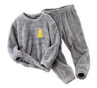 Pyjama Enfant Garcon Fille Ensemble Loungewear décontracté Tenue Unisexe Confortable et Doux Tee Shirt Manches Longues Ensembles Mignon Animal Dessin Anime pour Enfants Colorier