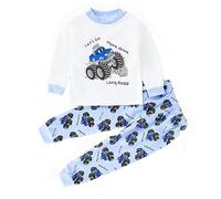 Pyjama Enfant Garcon Fille Solides Manches Longues Tenues Pyjamas en Coton Doux Haut Col Rond Pantalon Ado Détente Four Seasons Enfants