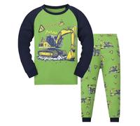 Pyjama Enfant Garcon Fille Tenues Ensemble 2 pièces Garçons Coton Pyjamas pour Enfants Garçon Manches Longues Kawaii d'été T Shirt Tops et Pjs Shorts Mignon Animal Dessin Anime de vêtements Nuit