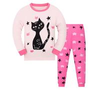 Pyjama Enfant Garcon Fille Vêtement de Nuit Loungewear décontracté Tenue Kawaii d'été Tee Shirt Manches Longues Ensembles Dinosaure Requin Voitures pour Enfants garçons et Filles