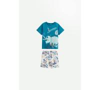 Pyjama Enfant Manches Courtes Santorini Bleu 12M(74CM)