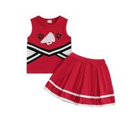 Pyjama Enfant Noël Costume Cheerleading Chemise Jupe Fille 0 4 Ans Halloween Festif Dynamique Carnaval Party Ensemble Sportif Cadeau Unique Vêtement Fête