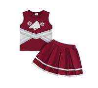 Pyjama Enfant Noël Costume Cheerleading Chemise Jupe Fille 0 4 Ans Halloween Festif Dynamique Carnaval Party Ensemble Sportif Cadeau Unique Vêtement Fête