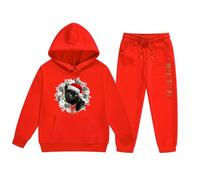 Pyjama Enfant Noël Ensemble Fille Renne Noël Hoodie Set Deux Pièces Enfant Moyen Petit Manches Longues Hoodie Sweatpants Carnaval Noël Doux Vêtement Noël