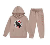 Pyjama Enfant Noël Ensemble Fille Renne Noël Hoodie Set Deux Pièces Enfant Moyen Petit Manches Longues Hoodie Sweatpants Carnaval Noël Doux Vêtement Noël