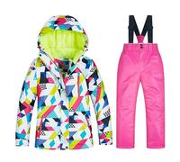 Pyjama Ensemble Short et filles, veste de neige, pantalon, costumes, manteaux d'hiver coupe-vent Survêtement Fille Ensemble (G, 7-8Years)