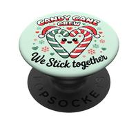 Pyjama Familial Assorti Candy Cane Crew We Stick Together PopSockets PopGrip Adhésif