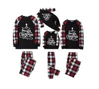 Pyjama familial de Noël assorti 2 pièces Merry Christmas Cerf Couples Pyjama confortable Père Noël Graphique amusant Pyjama grenouillère Pyjama de Noël My and Me pour femme et homme Doux, I_noir, 3-6