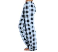 Pyjama Femme Carreaux Chaud Amoureux D'intérieur Pantalon Velours Taille Elastique Thermolactyl Vetement de Sport Noel Famille Mere Vêtements Sport Coton Pyjama Femme Sexy Bleu Clair S