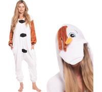 Pyjama femme Combinaison une pièce Kigurumi Onesie Bonhomme de neige Olaf 145-155 cm S