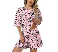 Pyjama Femme Coton Grande Taille Pijama Vêtements De Nuit Ouvert Bas Short Ete en Ensemble Enceinte Veste Salopette Pantacourt Hiver Ensembles Combinaison Pijamas Stitch Chaud Et Doux