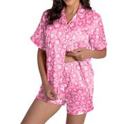 Pyjama Femme Coton Pantacourt - Short De À Carreaux Ouvert Halloween Ete Courtes Noel Pijama Pyjamas Vêtements Nuit Grande Taille 50/52 Bas Salopette Stitch Vêtement Enceinte Pijamas Hiver