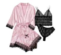 Pyjama Femme Coton Pyjashort Pantacourt Sexy Sans Manches Nuit Fraîche En Voile De Courtes Et Short Avec Poches Pyjamas Pour Ensemble Ete Vetement Vetements Mode Court Été Respirant Fluide Confortable
