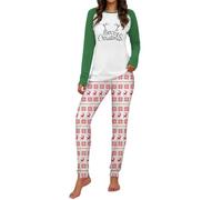 Pyjama Femme De Noel Coton Combinaison Pantalon Ensembles Polaire Vêtements Nuit Ensemble Pajamas Soie Hiver Chaud Carreaux Famille Sexy Chic Noël Bas Pijamas Grande Taille Tenue D'intérieur,S