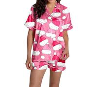 Pyjama Femme De Noel Hiver Polaire Ensemble Noël Famille Ensembles Coton Pantalon Bas Tenue D'intérieur Pajamas Soie Vêtements Nuit Chaud Pijamas Combinaison Et Doux Carreaux Grande Taille,M