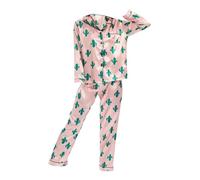 Pyjama Femme Été en Coton en Satin De Soie Chemise De Nuit Chemise avec Boutonnière Tops Et Pantalon Longs Pyjama Set Respirant Pantalon De Pyjama pour Toutes Les Saisons Ensemble Pyjama