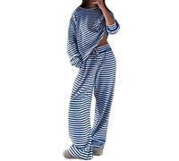 Pyjama Femme Hiver idéal pour détendre Manches Longues Ensemble de Pyjama 2 pièces Haut Couleur Unie Pantalon Long Confortable pour la Maison Ultra Douce Ultra Douce 2026