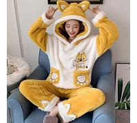 Pyjama Femme Hiver Polaire À Capuche - Lounge Porter Filles Adulte Animal Chien Ensemble Épais Flanelle Pijamas Vêtements De Nuit Maison, XX, Gran