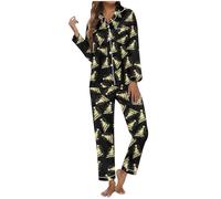 Pyjama Femme Noel Sexy - Ensemble de Pyjama Femme élégant pour Nuits Confortables et Douces avec Design Festif et Coupe ajustée Parfaite