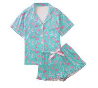 Pyjama Femme Ouvert Devant Nuisette Taille Luxe Surpyjama Âgée Fermeture 60 Serviette Modal Fluide Armature Large Rayures Poudré Épais Liquettes 48 Américain Serpentard Pois