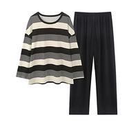 Pyjama Femme Pas Cher Set De Pyjama Flanelle, 2 Pièces Manches Longues Tissu Doux Chaud Imprimé Dessin Animé Ample Respirant Adapté À Hiver pour Loungewear Quotidien