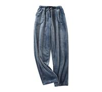 Pyjama Femme Polaire Pantalon Chaud Hiver À Taille Haute Chaud Intérieur De Femme Doux Ultra Confortable d'hiver lâche Velours Fourrure Stretch Pantalon de Loisirs Bas de Pyjama Long