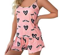 Pyjama Femme Pyjashort Coton Satin Ensemble Pantalon Jupe Et Haut Été 2025 Bas De Confortable Nuisette Vêtements Nuit Veste Polaire À Fleurs Ou Motifs Géométriques en Lin Respirant Ensembles XL