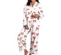 Pyjama Femme Saint-Valentin Dessous De Rouge 2 Pièces À Capuche Dame Robe Chambre Ensembles Couple Haut Combiné Enceinte Chat Satin Short