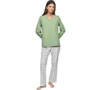 Pyjama femme Selmark P111 Preppy Flowers Gris M