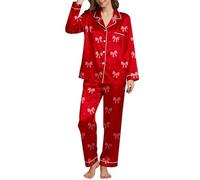 Pyjama Femme Sexy Chic, Pyjama Doux Et éLéGant à Imprimé Saint-Valentin VêTement De Nuit Confortable pour des Nuits Douillettes