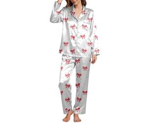 Pyjama Femme Sexy Chic, Pyjama Doux Et éLéGant à Imprimé Saint-Valentin VêTement De Nuit Confortable pour des Nuits Douillettes