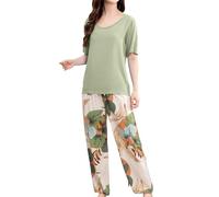 Pyjama Femmes Ensemble Femme Satin Combinaison Elegant Flanelle Polaire Chaud Coton Chemise De Nuit Grande Taille Homme Soie Et Doux Hiver pour Chouchou 2 Pièces