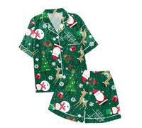 Pyjama Fille Enfants Short Manches Courtes avec Haut et Vêtement Enfant Taille 7-14 Ans Ensembles de Pyjamas imprimés Mignons Coton Mignonne Dinosaure Bébé Petite té