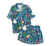 Pyjama Fille Enfants Short Manches Courtes avec Haut et Vêtement Enfant Taille 7-14 Ans Ensembles de Pyjamas imprimés Mignons Coton Mignonne Dinosaure Bébé Petite té