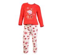 Pyjama Fille Licence : Minnie, Looney Tunes, Minions, Peppa Pig En Coton Ultra Confort Peppa Pig Hs2171 Rouge Polaire