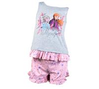 Pyjama Fille Licence : Minnie, Looney Tunes, Minions, Peppa Pig En Coton Ultra Confort Reine Des Neiges Et2085 Gris
