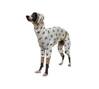Pyjama for lévrier Italien, grenouillère en Coton à imprimé Ours Mignon for Chien, vêtements Doux for Whippet, Combinaison à col roulé for Bedlington à Quatre Pattes(4 UK)