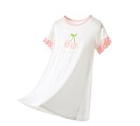 Pyjama Garcon 10 Ans - Ensemble De Pyjama en Tricot Co TT on avec Manches Longues Et Manches Courtes pour Un Style Princesse Adapté Aux Et Aux Chambres Climatisées (White 5-6 Years)