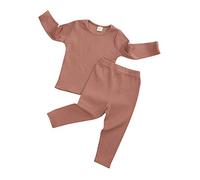 Pyjama Garcon 8 Ans - Vêtements De Nuit Pyjamas Tout-Petits Garçons Pantalons en Tricot Bébé Hauts Tenues Ensemble Solide Filles Garçons Tenues Et Ensemble (12-24 Months)