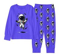 Pyjama Garçon à Manches Longues, Ensembles pour garçons pyjamas d'hiver imprimés astronautes extraterrestres manches longues pantalons vêtements détente confortables intérieur décontractés enfants
