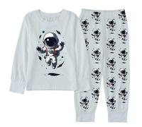 Pyjama Garçon à Manches Longues, Ensembles pour garçons pyjamas d'hiver imprimés astronautes extraterrestres manches longues pantalons vêtements détente confortables intérieur décontractés enfants