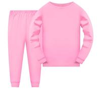 Pyjama Garcon Enfants Enfant Ensemble Manches Longues de Pyjamas en Coton Doux Haut Col Rond Pantalon Dinosaure Requin Voitures Vêtements Maison