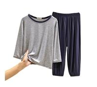 Pyjama Garcon Enfants Enfant Ensemble Pyjamas Manches Longues Kawaii d'été Tee Shirt Ensembles Mignon Animal Dessin Anime de vêtements Nuit