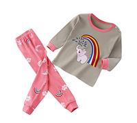 Pyjama Garcon Enfants Ensemble Deux pièces Pyjamas pour Garçon Manches Longues Coton 2 Pieces Classique Hauts de et Pantalon Ado Tenues Détente Colorier